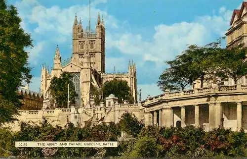 United Kingdom England Bath abbey and parade gardens