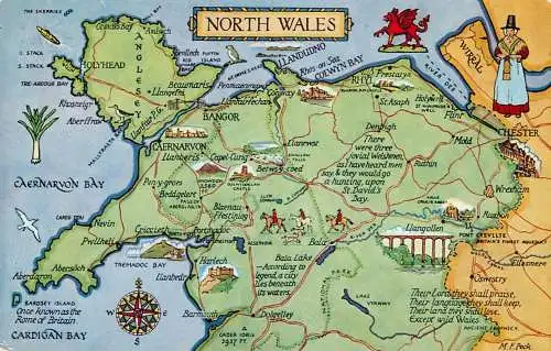 United Kingdom North Wales map