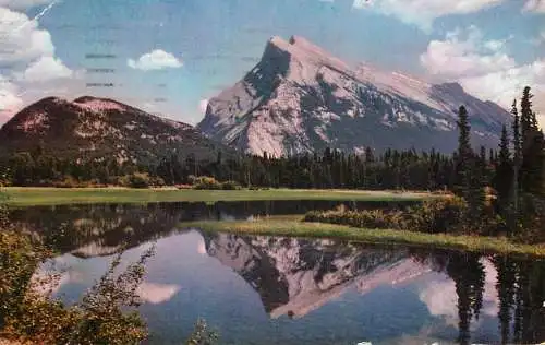 Canada Mount Rundle from Vermillion Lake Banff National Park
