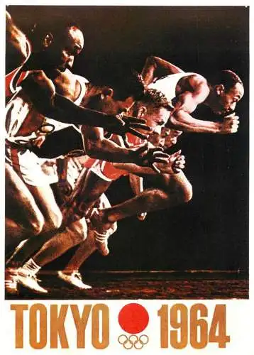 Olympic Games pictorial poster card Tokyo 1964