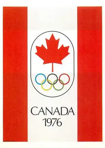 Olympic Games pictorial poster card Canada 1976