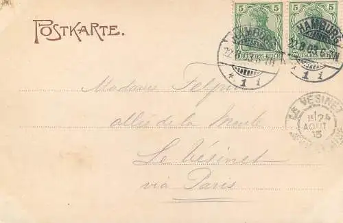 AK Germany Hamburg hafen von Wietzel's hotel gesehen