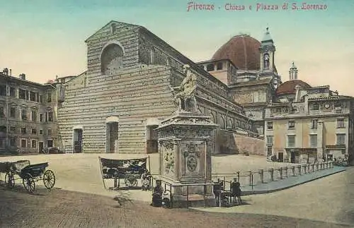Italy Firenze Chiesa e Piazza di S Lorenzo