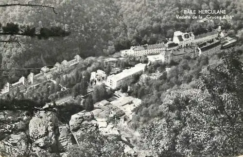 Romania Baile Herculane vedere de la Crucea Alba aspect aerian