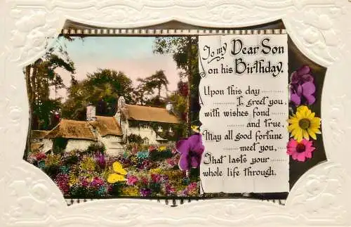 British greetings postcard dear son birthday
