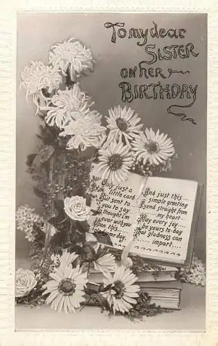 British greetings postcard dear sister