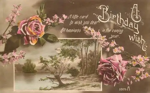 British greetings postcard birthday wishes
