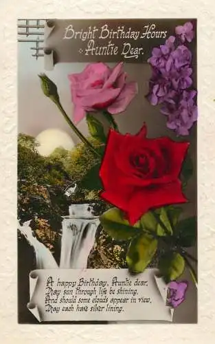 British greetings postcard autie birthday wishes