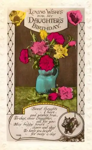 British greetings postcard daughter birthday