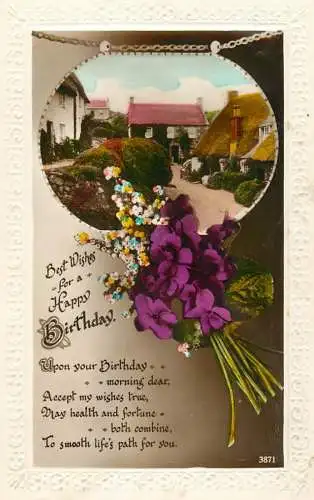 British greetings postcard birthday best wishes