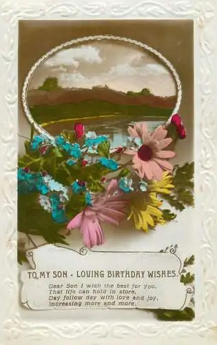 British greetings postcard to my son birthday wishes