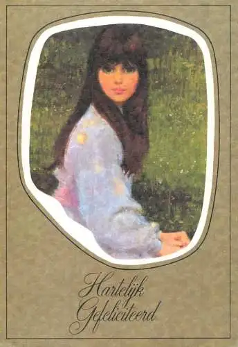 Greetings card Children girl portrait