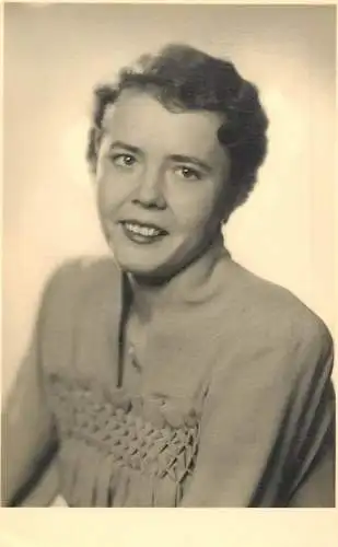 Real photo social history woman portrait and smile