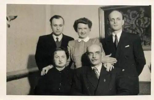 Real photo social history family indoors
