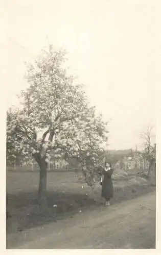 Real photo social history woman in nature