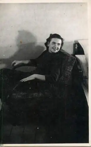Real photo social history woman smiling