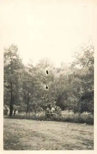 Real photo social history woman in nature
