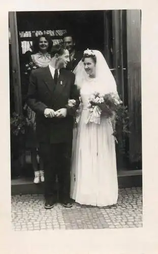 Real photo social history Prague wedding scene