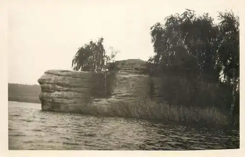 Real photo river and cliff scene