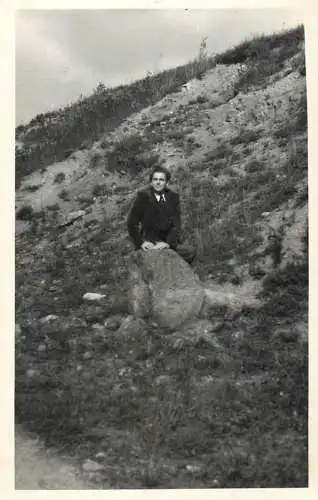Real photo man in nature