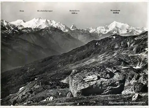 Switzerland Nagelisgratli mit Walliseralpen