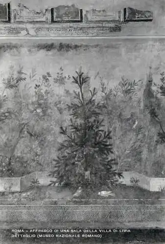 Italy Rome Affresco di una sala della villa di Livia