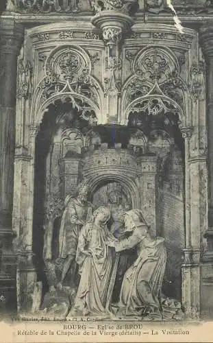 France Bourg Eglise de Brou Retable de la Chapelle de la Vierge La Visitation
