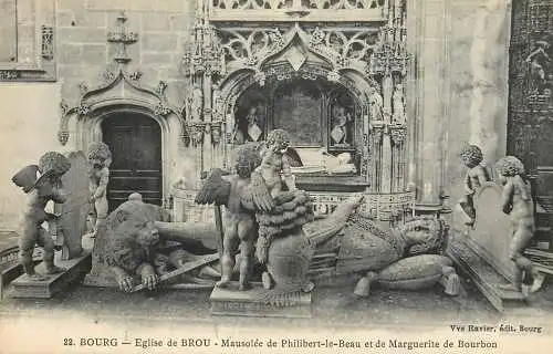 France Bourg Eglise de Brou Mausolee de Philibert-le-Beau & de MArguerite de Bourbon