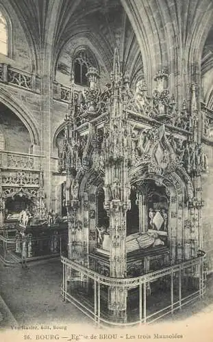 France Bourg Eglise de Brou Le trois Mausolees