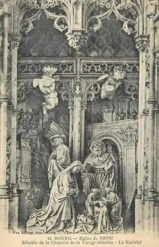 France Bourg Eglise de Brou Retable de la Chapelle de la Vierge La Nativite