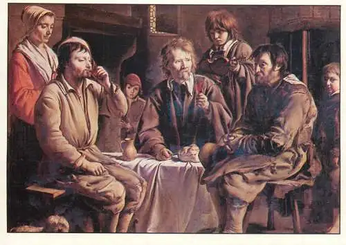 Repas de paysans Le Nain Freres painting