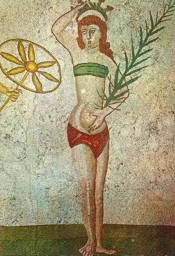 Italy Piazza Armerina Ragazza in bikini mosaic