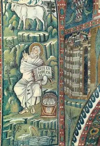 Italy Ravenna Basilica S Vitale Evangelista S Luca e il suo simbolo