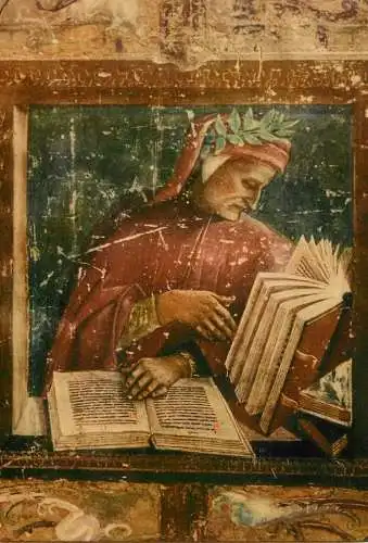 Italy Orvieto Duomo Dante e scena della Divina Commedia Signorelli painting
