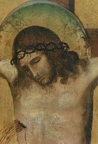 Crucified Christ Guariento detail painting