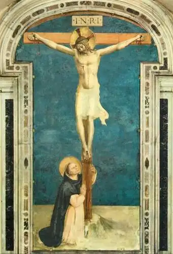The Crucifixion and S. Domenico kneeling Beato Angelico painting