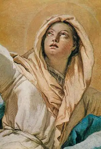 Immaculate Conception G.B Tiepolo detail painting Italy Udine Oratorio della Purita