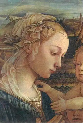 Madonna and the Child Fra Filippo Lippi painting detail view