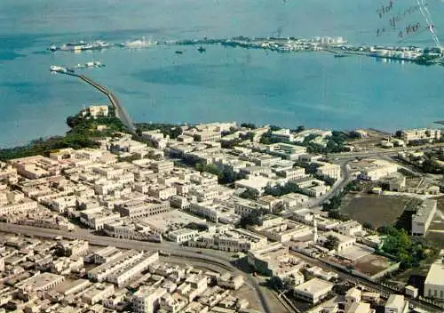 Djibouti port & commercial centre aerial view