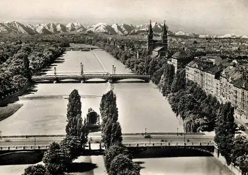 Germany Bavaria Munchen sides of the Isar