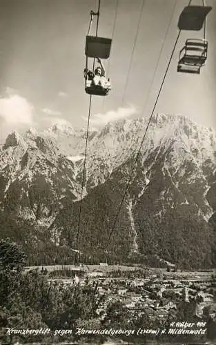 Germany Kranzberglift gegen Karwendelgebirge