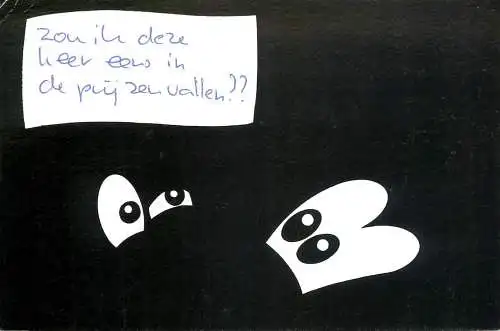 Greetings postcard comics eye cartoons