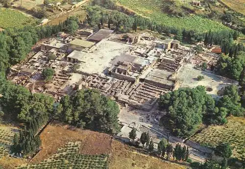 Greece Crete Knossos aerial view