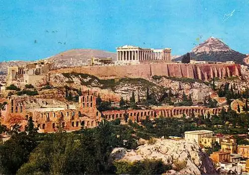 Greece Athens view of the Acropolis