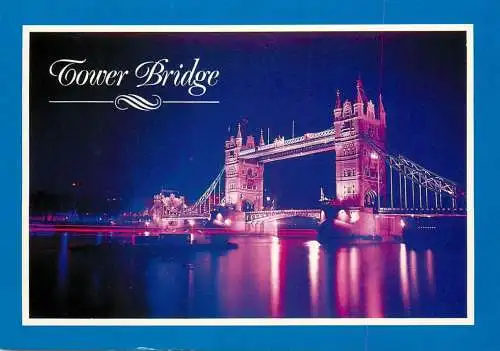 England London Tower Bridge and the Thames nocturnal view