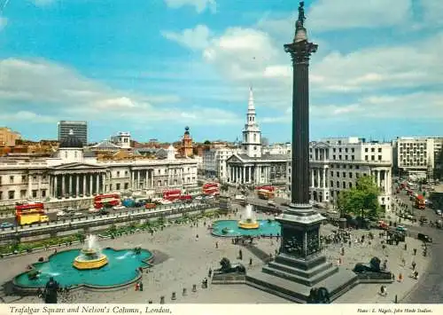Trafalgar Square & Nelson's Column London England