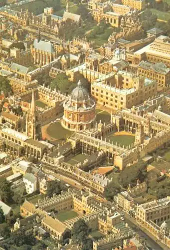 England Oxford city centre aerial view