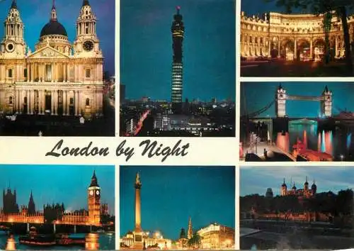 England London by night multi view