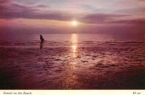 UK England Kent sunset on the beach