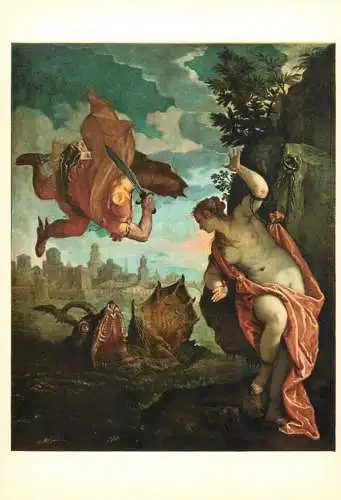 Fine art postcard Veronese Persee delivrant Andromede